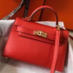 Hermes Kelly Mini II Bag Replica in Rouge Casaque