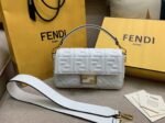 Top Quality Knockoff Fendi Medium Baguette Bag In White FF - Image 2