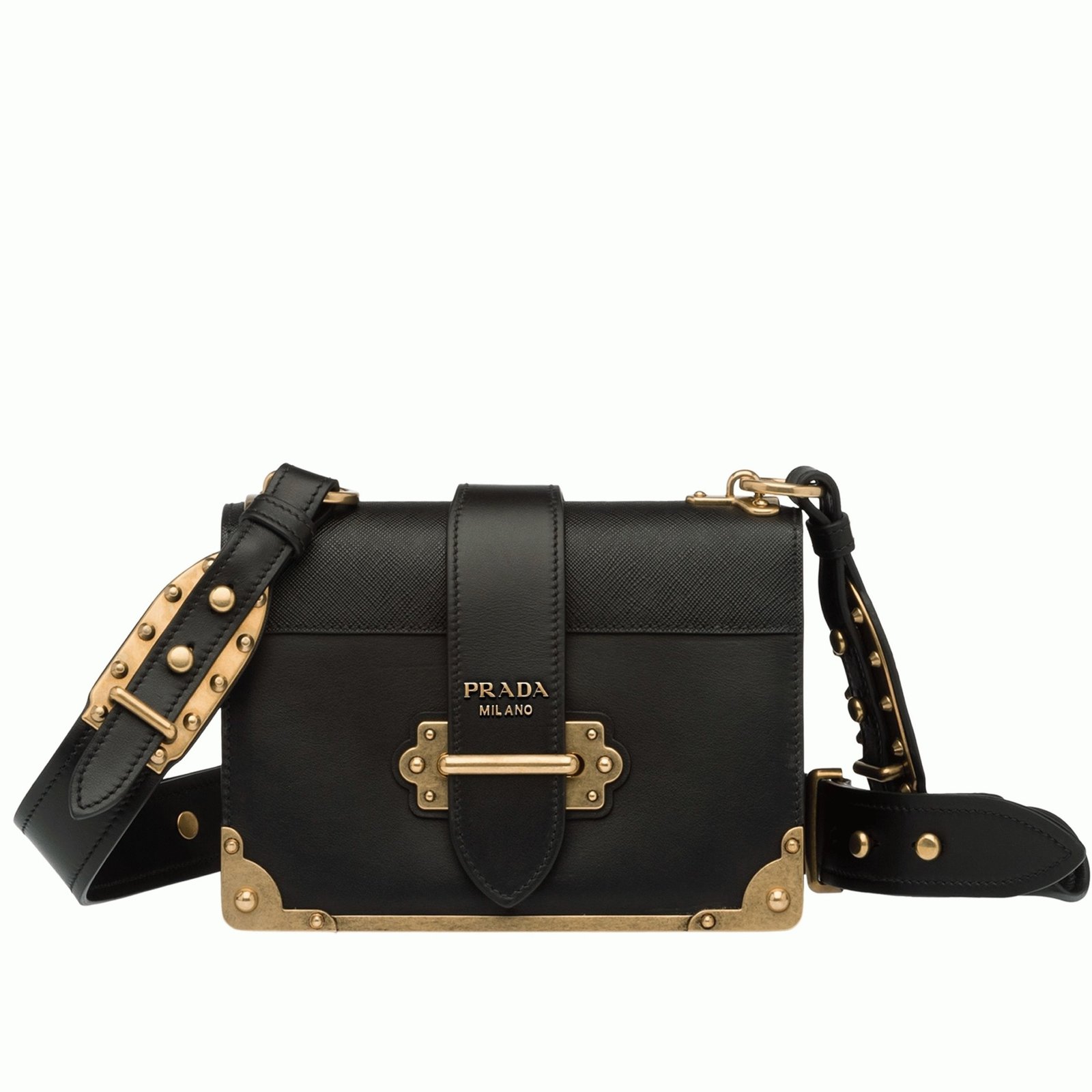 69B68B35-B7F8-7A80-BC2E-6E13206C79B8.jpg Black Prada Cahier Shoulder Bag Replica - Image 1