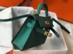 Hermes Kelly Mini II Bag Replica in Vert Vertigo - Image 3