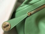 Knockoff Hermes Lindy Mini handbag in vert criquet color - Image 4