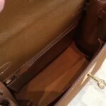 Brown Epsom Faux Luxury Hermes Kelly Sellier 28cm Elegant Purse - Image 6