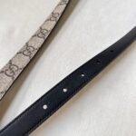 WIDE LEATHER BELT WITH DOUBLE G BUCKLE - Image 6