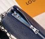 Louis Vuitton Coussin PM Bag In Navy Blue With Jacquard Strap - Image 9