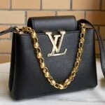 Louis Vuitton Capucines Mini Chain Bag In Black