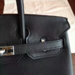 Black Imitation Luxury Hermes Birkin 30cm Purse - Image 5