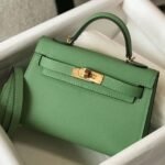 Hermes Kelly Mini II Bag Replica in Vert Criquet