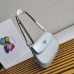 Blue Prada Cleo Flap Bag Copy - Image 8