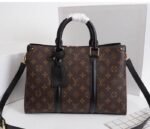 Louis Vuitton Monogram Canvas Soufflot MM Bag In Black