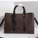 Louis Vuitton Monogram Canvas Soufflot MM Bag In Black