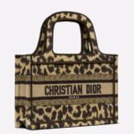 Dior Mini Book Tote Bag Knockoff in Beige Multicolor Mizza Embroidery