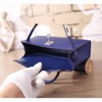 Electric Blue Epsom Fake Hermes Kelly 20cm Statement Bag - Image 2