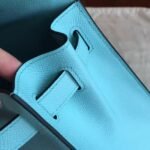 Blue Atoll Epsom Replica Hermes Kelly Sellier 28cm Vibrant Purse - Image 5