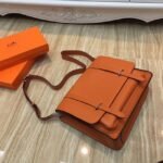 Orange Knockoff Hermes Steve Messenger Bag - Image 5