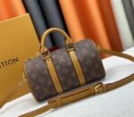 Louis Vuitton Monogram Dust Canvas Keepall Bandouliere 25 City Bag In Aged Natural - Image 4