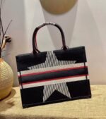 Dior Large Book Tote Bag Replica in DiorAlps Blue Three-Tone Embroidery - Image 3