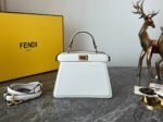 Top Quality Faux Fendi Peekaboo ISeeU Petite Bag In White Nappa Leather - Image 7