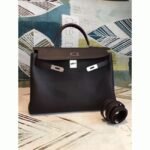 Cafe Clemence Replica Hermes Kelly 35cm Handbag Elegant Brown - Image 8