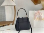 Top Quality Replica Chloe Penelope Small Shoulder Bag in Black Grained Calfskin - Image 8