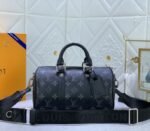 Louis Vuitton Monogram Eclipse Canvas Keepall Bandouliere 25 Travel Bag