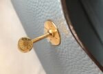 Replica Hermes Lindy Mini handbag in blue lin color - Image 4