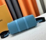 Louis Vuitton Taurillon Monogram Leather Keepall Bandouliere 25 In Turquoise - Image 5