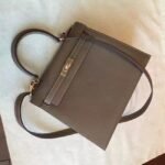 Etoupe Epsom Knockoff Hermes Kelly Sellier 28cm Elegant Classic Purse - Image 5