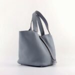 Blue lin knockoff Hermes Picotin Lock handbag - Image 8