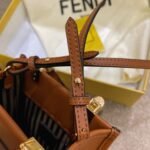 Top Quality Fake Fendi Mini Sunshine Shopper Bag In Brown Leather - Image 6