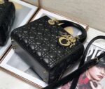 Dior Lady Dior Medium Bag Fake in Black Cannage Lambskin - Image 8