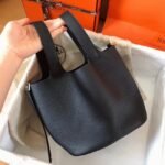 Black AAA replica Hermes Picotin Lock 18cm handbag - Image 5