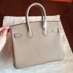 Fake Hermes AAAAA Grey 25cm Birkin Purse - Image 3