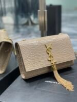KATE SMALL CHAIN BAG IN GRAIN DE POUDRE EMBOSSED LEATHER - Image 9