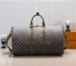 LV Monogram Gradient Canvas Keepall Bandouliere 55 In Khaki Green - Image 3