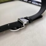 WIDE LEATHER BELT WITH DOUBLE G BUCKLE - Image 6