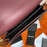 Fake Saint Laurent Cassandra Medium Chain Bag Bordeaux - Image 7
