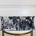 Dior Large Book Tote Bag Replica in Blue Palm Tree Toile de Jouy Embroidery - Image 5