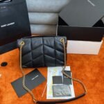 Replica Saint Laurent Puffer Small Chain Bag Black Lambskin - Image 3