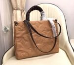 Louis Vuitton Econyl Regenerated Nylon Onthego GM Tote In Beige - Image 3
