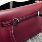 Bordeaux Swift Leather Knockoff Hermes Kelly Danse Elegant Bag - Image 2