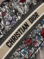 Dior Medium Book Tote Bag Imitation in Multicolor Mille Fleurs Embroidery - Image 2