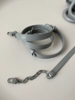 Dior Lady D-Joy Medium Bag Knockoff in Grey Calfskin with Diamond Motif - Image 9