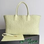 Top Quality Fake Bottega Veneta Cabat Large Bag In Zest Washed Intrecciato Lambskin - Image 3