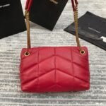 Replica Saint Laurent Puffer Small Chain Bag Red Lambskin - Image 7