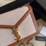 CASSANDRA MONOGRAM CLASP BAG IN CANVAS AND SMOOTH LEATHER - Image 2