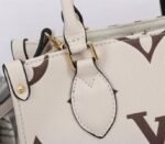 Louis Vuitton Bicolor Monogram Empreinte Leather Onthego PM Bag In Cream And Bois De Rose Pink - Image 7