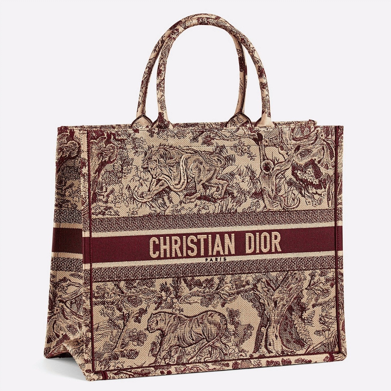 6FA9C329-3FE1-6E55-6023-7D6264646323.jpg Dior Large Book Tote Bag Fake in Bordeaux Toile de Jouy Embroidery - Image 1