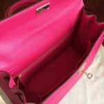 Rose Tyrien Epsom Fake Hermes Kelly 32cm Sellier Bright Tote - Image 7