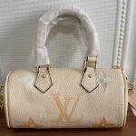 Louis Vuitton Bicolor Monogram Empreinte Papillon BB Bag In Cream And Saffron