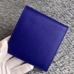 Blue electric luxury replica Hermes Copernic compact wallet